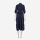 Navy Linen Blend Shirt Midi Dress - Image 2 - please select to enlarge image