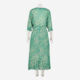 Green Leopard Motif Midi Dress - Image 2 - please select to enlarge image
