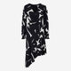 Black Abstract Pattern Midi Dress - Image 1 - please select to enlarge image