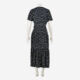 Navy Tie Waist Midi Dress  - Image 2 - please select to enlarge image