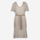 Taupe & White Striped Knit Dress - Image 1 - please select to enlarge image