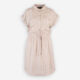 Taupe & White Striped Dress  - Image 1 - please select to enlarge image