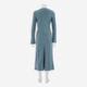 Blue Satin Kaia Midi Dress - Image 2 - please select to enlarge image