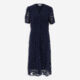 Navy Lace Floral Midi Dress - Image 1 - please select to enlarge image