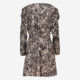 Brown Patterned Wrap Dress - Image 1 - please select to enlarge image