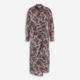 Brown Floral Print Satin Maxi Dress - Image 1 - please select to enlarge image