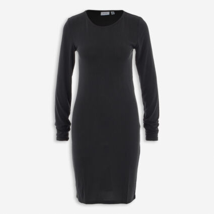 Charcoal Long Sleeve Dress - Image 1 - please select to enlarge image