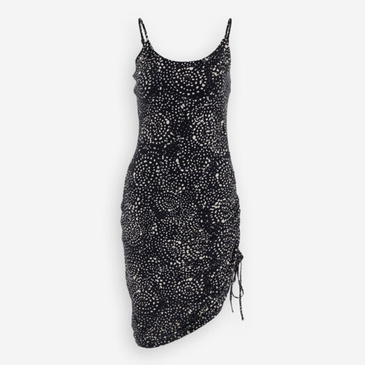 Black & Ecru Patterned Dress - Image 1 - please select to enlarge image