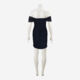 Navy Ruffle Cocktail Dress - Image 2 - please select to enlarge image