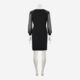 Black Long Sleeve Side Rouch Dress - Image 2 - please select to enlarge image