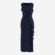 Navy Ruffle Dress  - Image 1 - please select to enlarge image