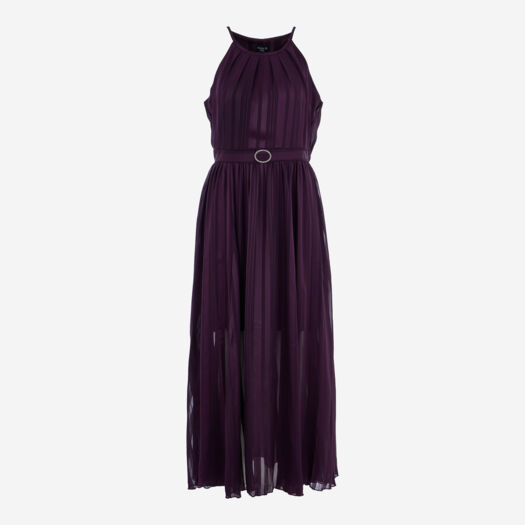 Purple Pleated Dress  - Image 1 - please select to enlarge image