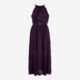 Purple Pleated Dress  - Image 1 - please select to enlarge image