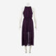 Purple Pleated Dress  - Image 2 - please select to enlarge image