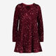 Red Velvet Sequin Midi Dress - Image 1 - please select to enlarge image