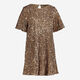 Gold Velvet Sequin Midi Dress - Image 1 - please select to enlarge image