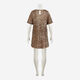 Gold Velvet Sequin Midi Dress - Image 2 - please select to enlarge image