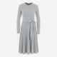 Grey Sparkle Effect Pleat Dress - Image 1 - please select to enlarge image