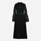 Black Lace Velvet Patterned Dress - Image 1 - please select to enlarge image