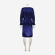 Blue Metallic Pleated Dress - Image 2 - please select to enlarge image