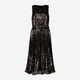 Brown Sequin Midi Dress - Image 1 - please select to enlarge image