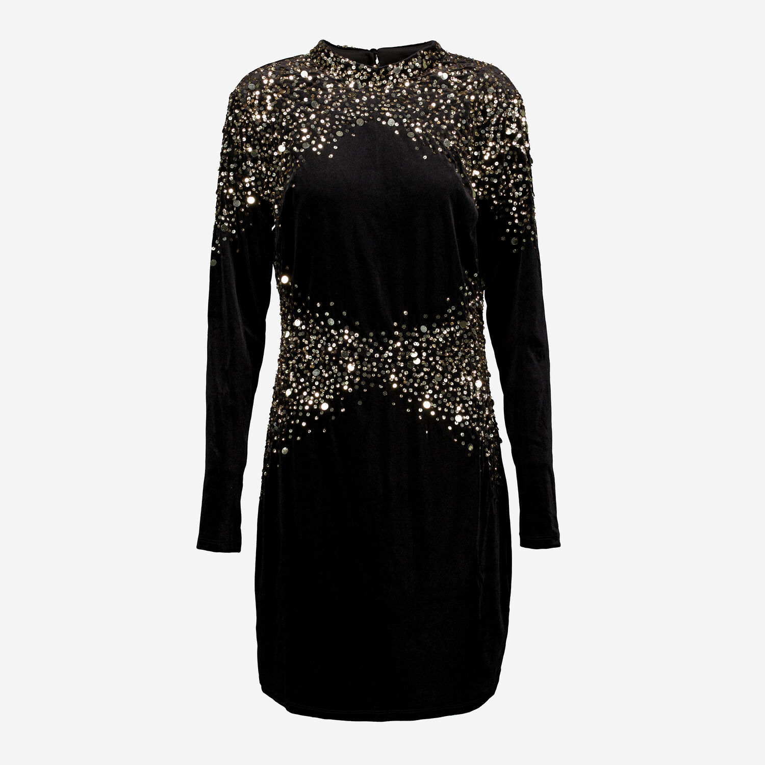 Black Velvet Sequin Bodycon Playsuit TK Maxx UK - Main Image