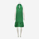 Green Satin Midi Dress - Image 2 - please select to enlarge image