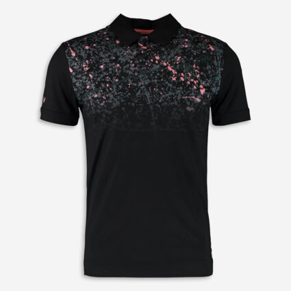 Black Splatter Polo Shirt - Image 1 - please select to enlarge image