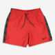 Red & Black Drawstring Swim Shorts - Image 1 - please select to enlarge image