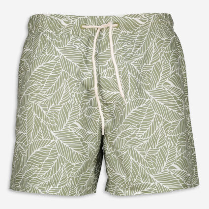 Green Leaves Swimming Trunks  - Image 1 - please select to enlarge image