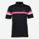 Black & Pink Striped Sports Polo Shirt - Image 1 - please select to enlarge image