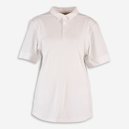 White Curry Micro Splash Golf Polo Shirt - Image 1 - please select to enlarge image