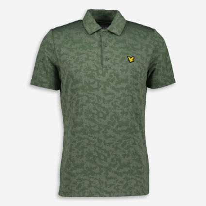 Green Seafoam Jacquard Polo Shirt - Image 1 - please select to enlarge image
