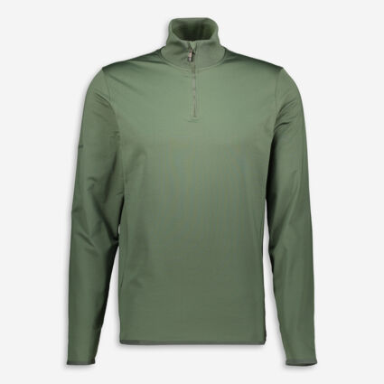 Green Midlayer Tech Zip Top - Image 1 - please select to enlarge image