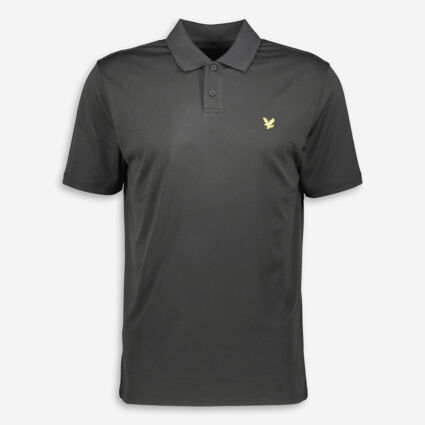 Black Logo Polo Shirt  - Image 1 - please select to enlarge image