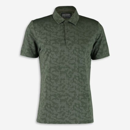 Green Animal Pattern Polo Shirt - Image 1 - please select to enlarge image