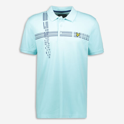 Blue Counter Stripe Polo Shirt  - Image 1 - please select to enlarge image