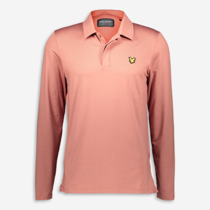 Light Brown Long Sleeve Polo Shirt - Image 1 - please select to enlarge image