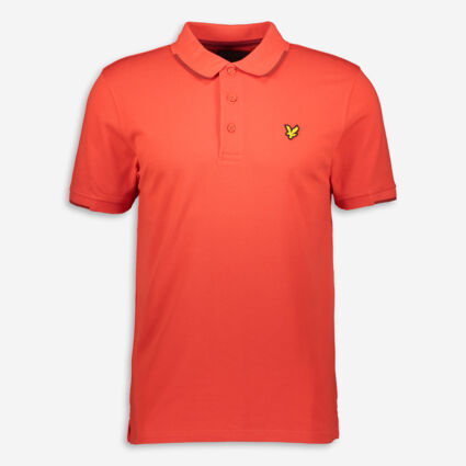 Red Logo Polo Shirt  - Image 1 - please select to enlarge image