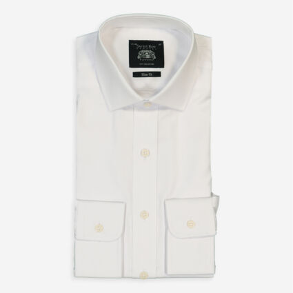 White Slim Fit Shirt      - Image 1 - please select to enlarge image