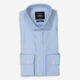 Sky Blue Twill Formal Plain Shirt - Image 1 - please select to enlarge image