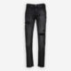 Washed Black Distressed Slim Tapered Jeans - Image 2 - please select to enlarge image