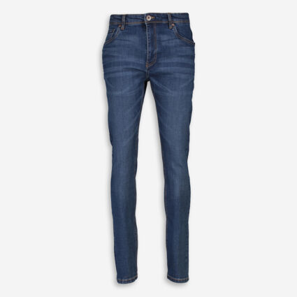 Blue Denim Skinny Fit Jeans - Image 1 - please select to enlarge image