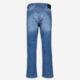 Blue Distressed Straight Jeans  - Image 2 - please select to enlarge image