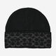 Black & Grey Monogram Beanie Hat - Image 1 - please select to enlarge image