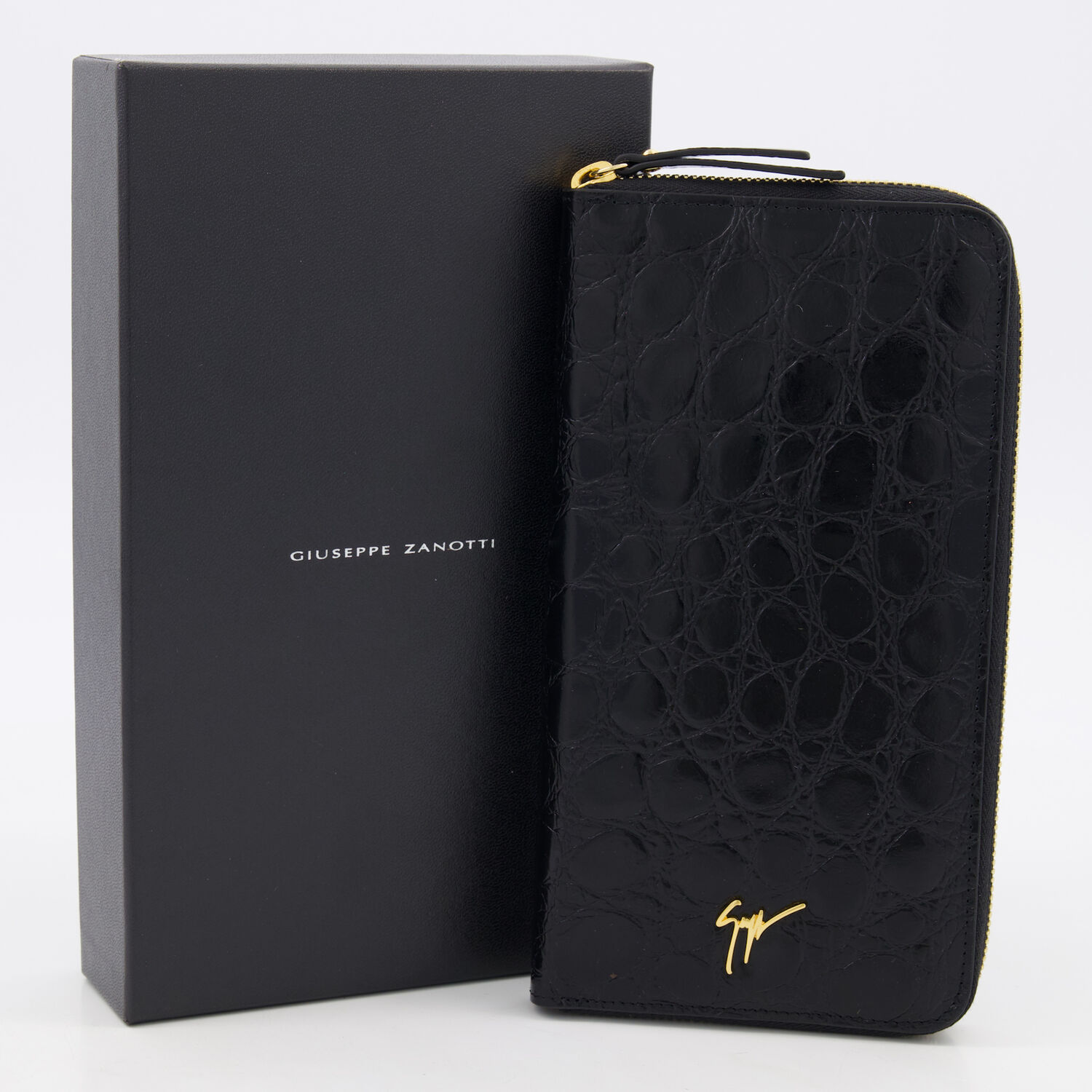 Black Patent Textured Wallet TK Maxx UK