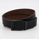 Black & Brown Reversible Debossing Logo Belt  - Image 1 - please select to enlarge image