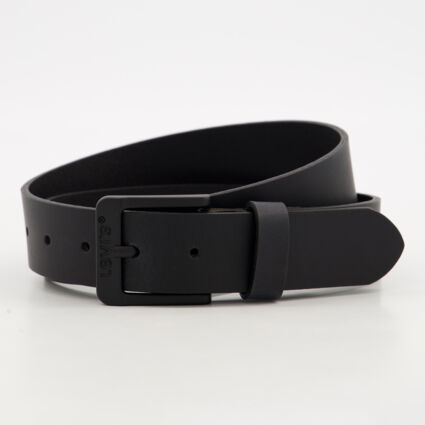 Black Leather Belt - Image 1 - please select to enlarge image