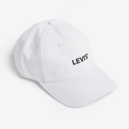 White Branded Baseball Cap - Image 1 - please select to enlarge image