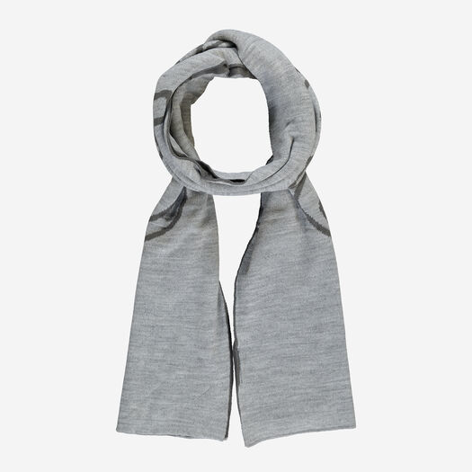 Grey Logo Scarf - Image 1 - please select to enlarge image